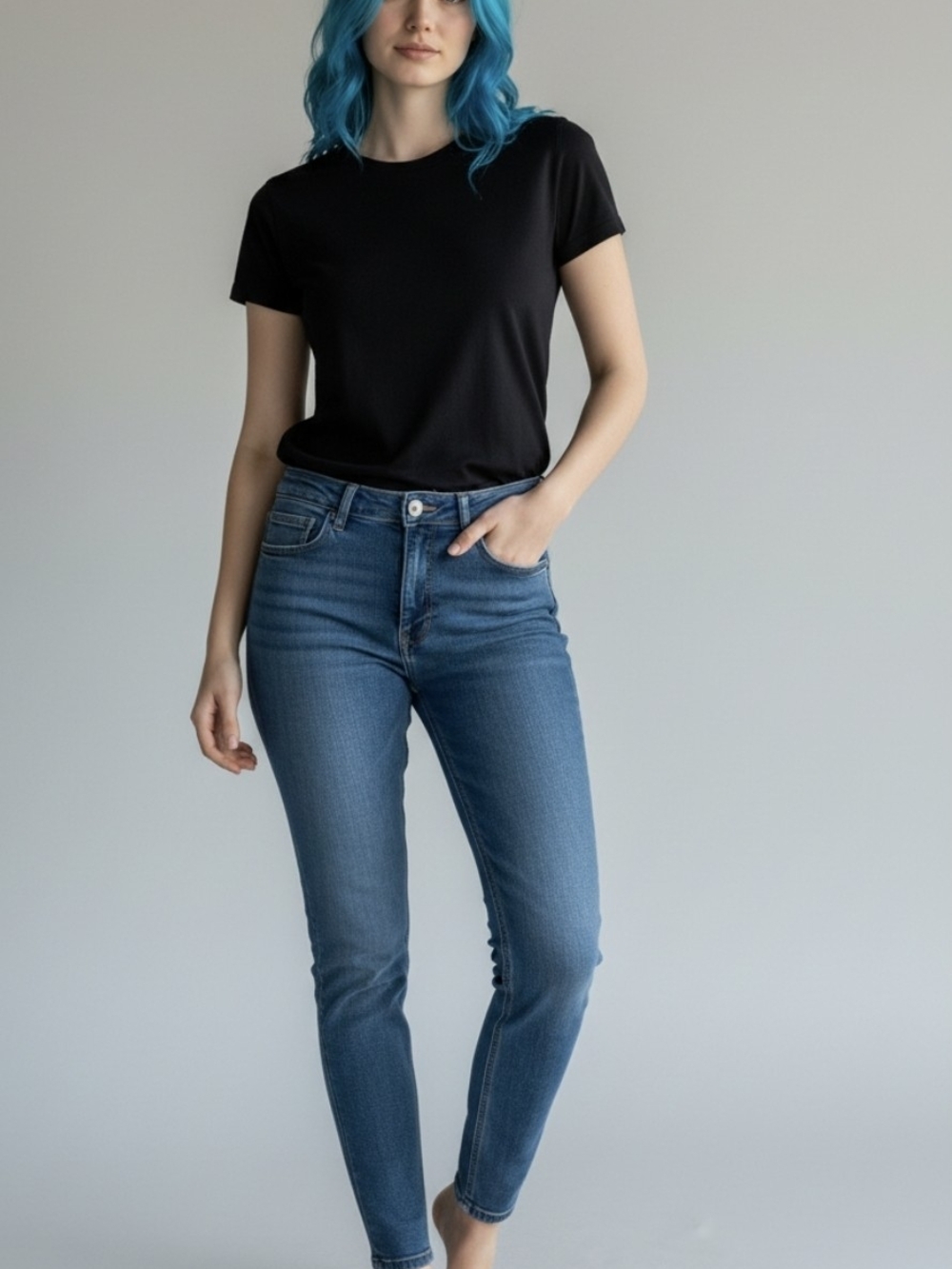 Wildflowers Slim Skinny Jeans in Medium Blue